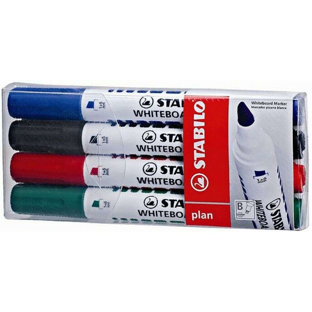 STABILO Plan Táblamarker - 4-es szett - 1-5 mm