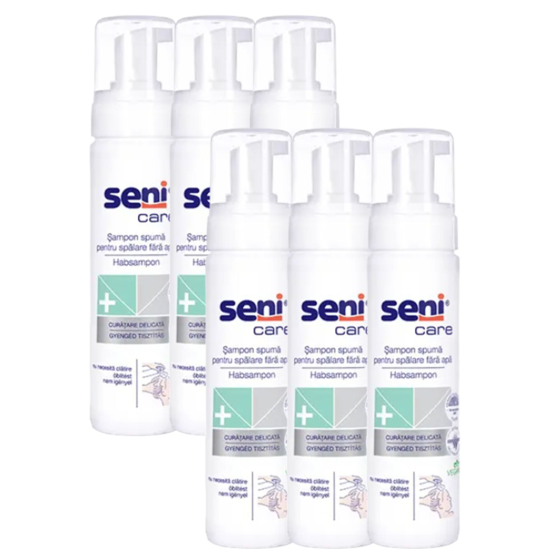 Seni Care víz nélküli Habsampon 6x200ml