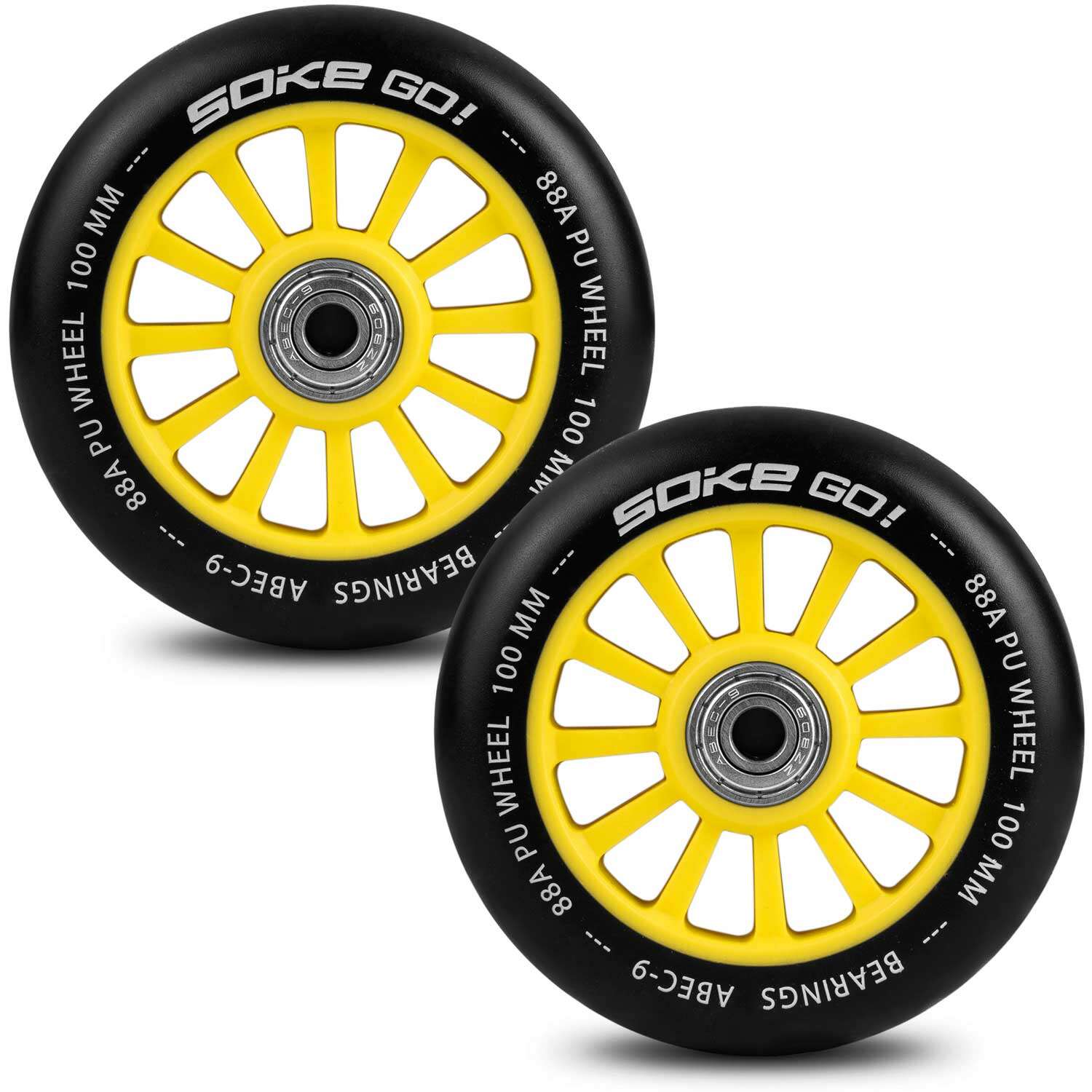 SokeGo Roller Kerék szett 100mm 2db - sárga