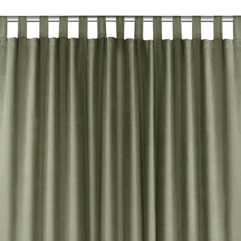 Sötétítő függöny MILANA olajzöld pántok 10 cm zsenília 140x175 HOMEDE