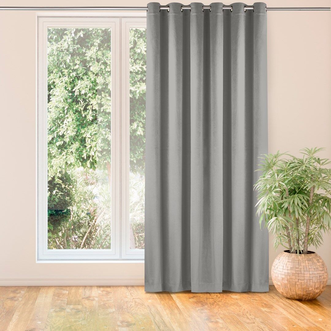 Sötétítő függöny VILA szürke ezüst ezüst fém bársony 265x300 HOMEDE