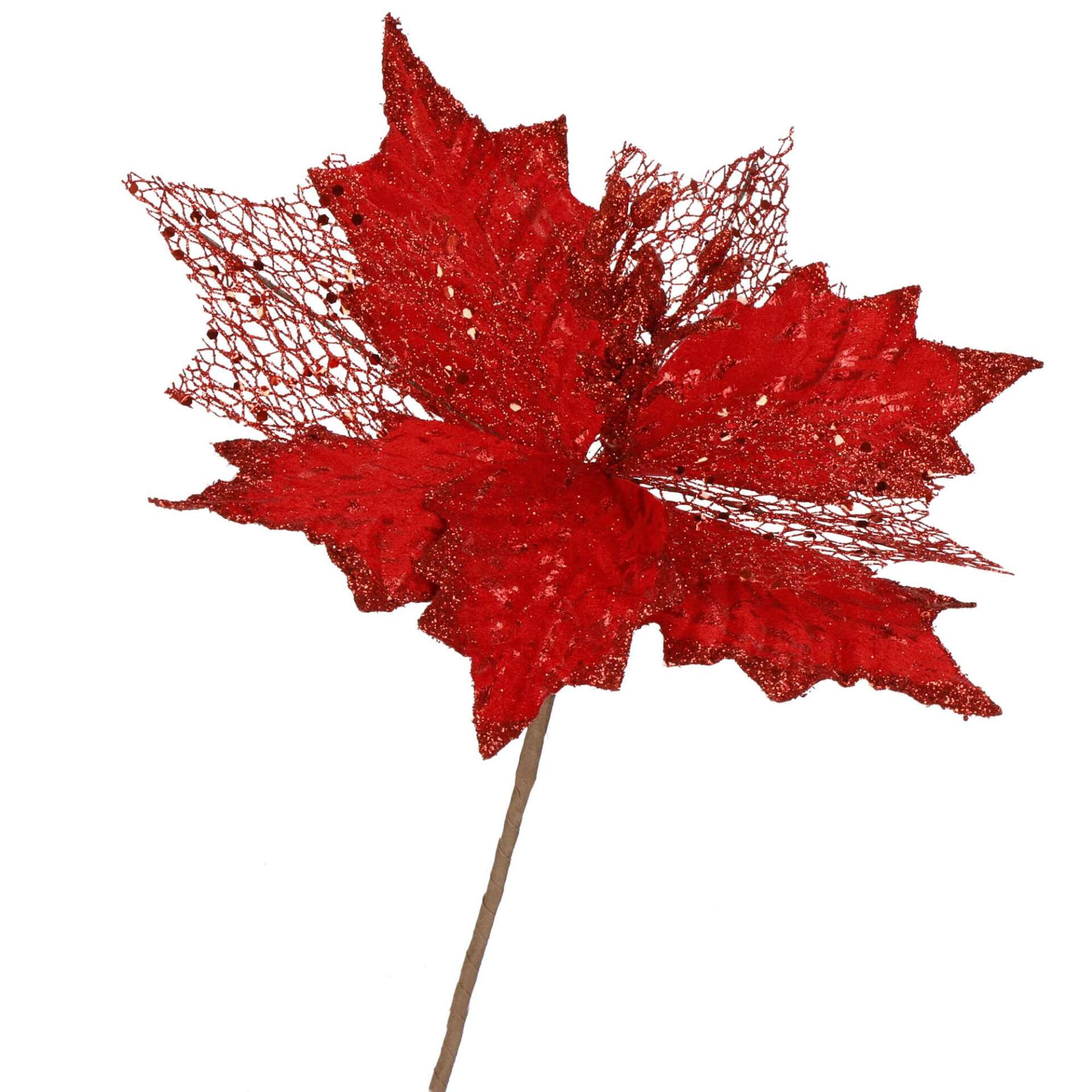 Springos Karácsonyi dekoráció mikulásvirág 27 cm