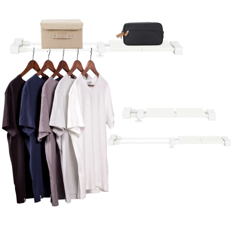 Springos állítható Szekrényrendszerező - fehér