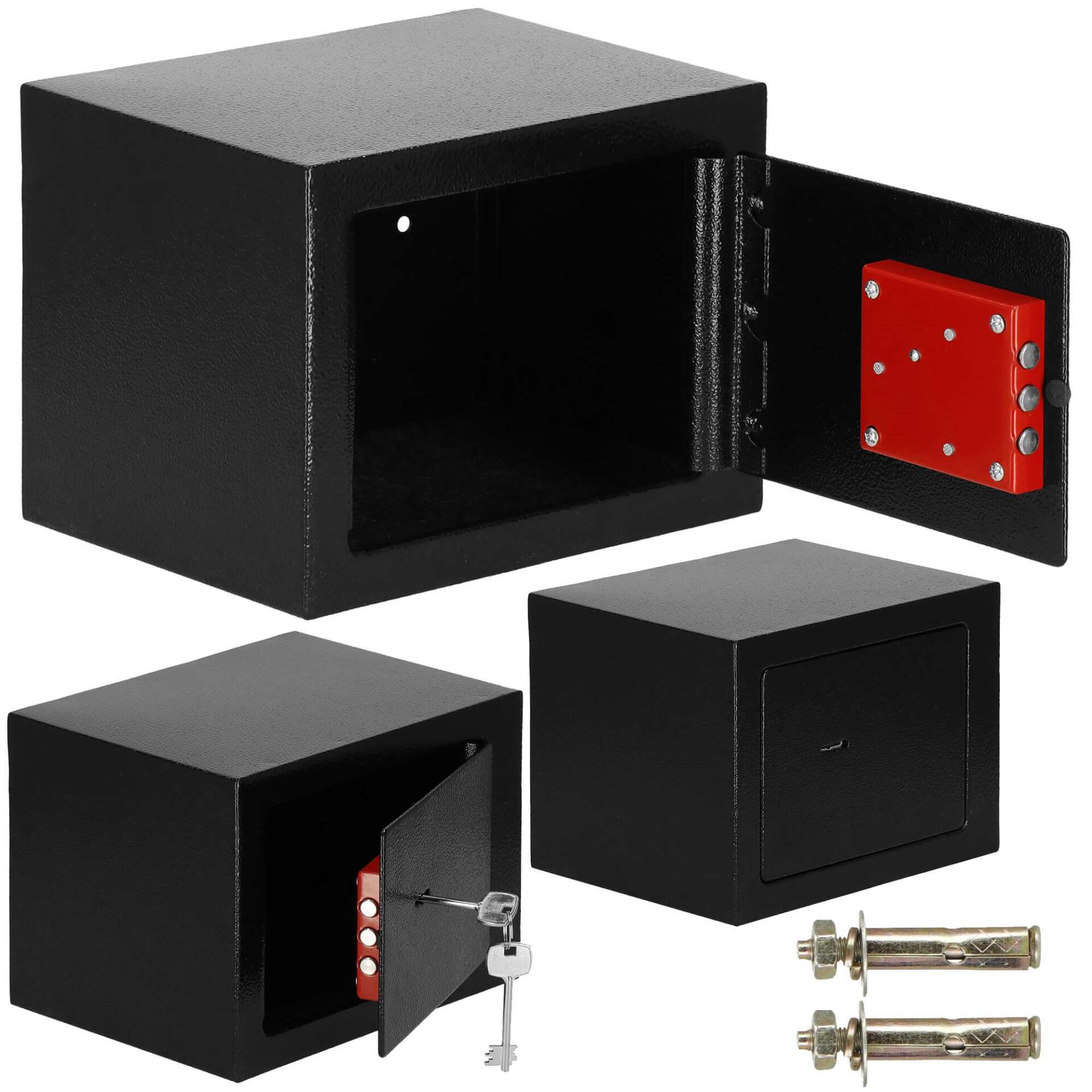 Springos fém Kulcsszéf - Fekete