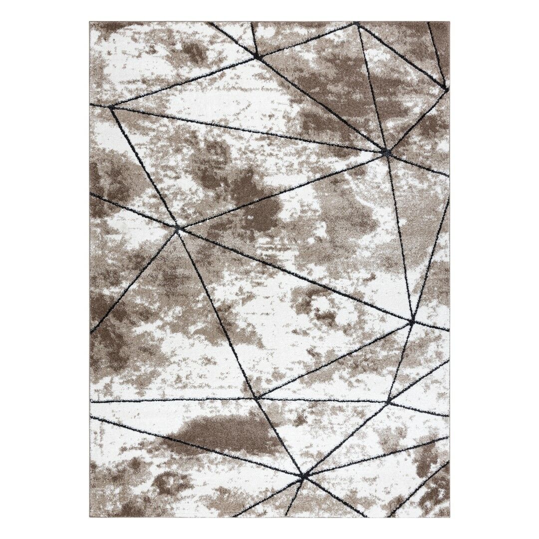 Szőnyeg VERS POLYGONS barna 80x150