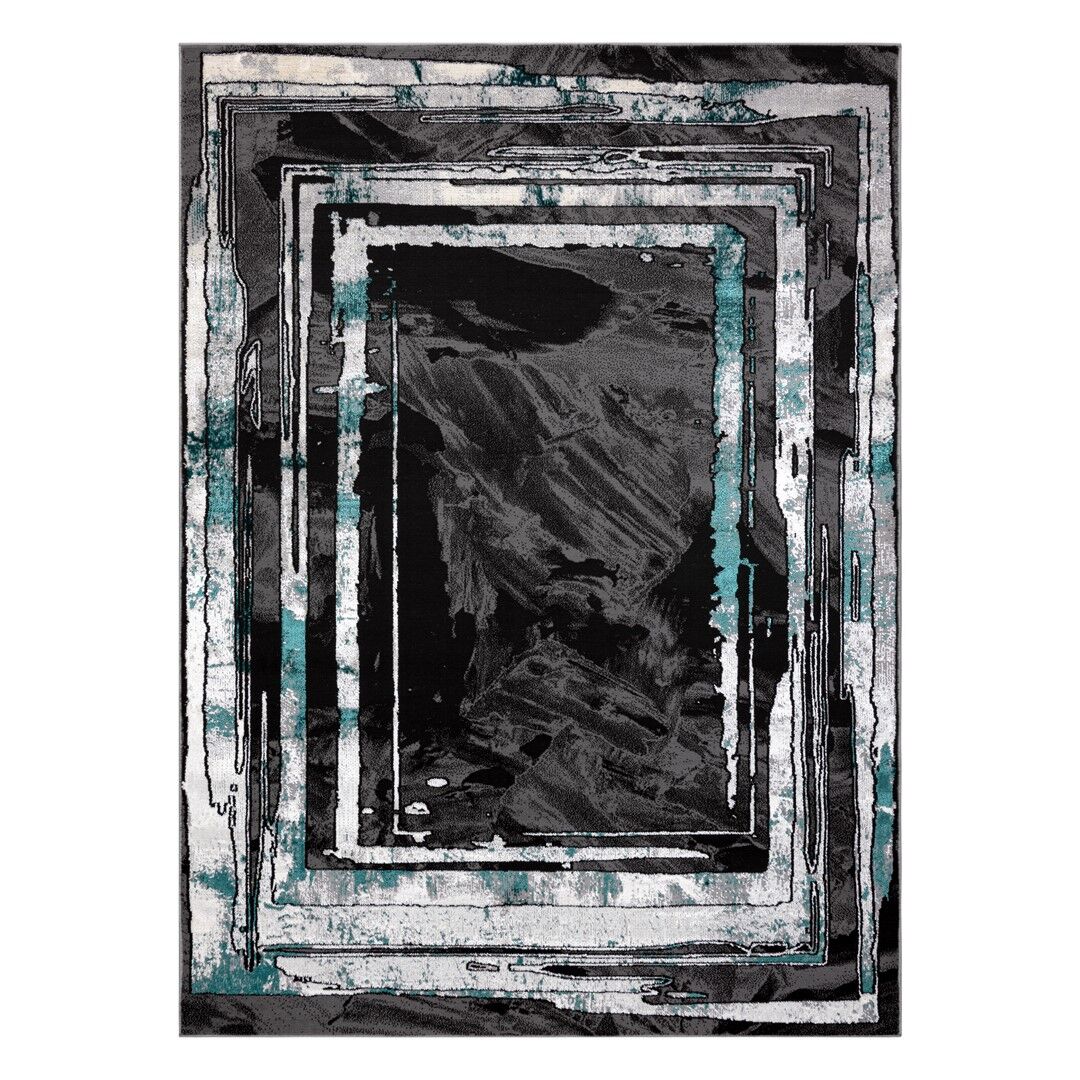 Szőnyeg WELLI FRAME szürke 140x190