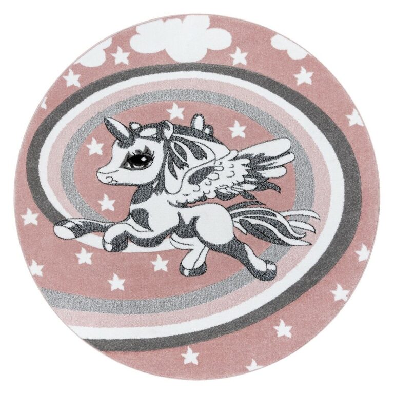 Szőnyeg kerek TINIES PONY púderrózsa r120