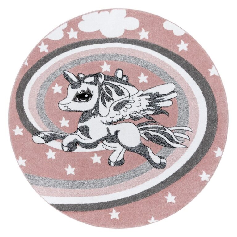 Szőnyeg kerek TINIES PONY púderrózsa r140