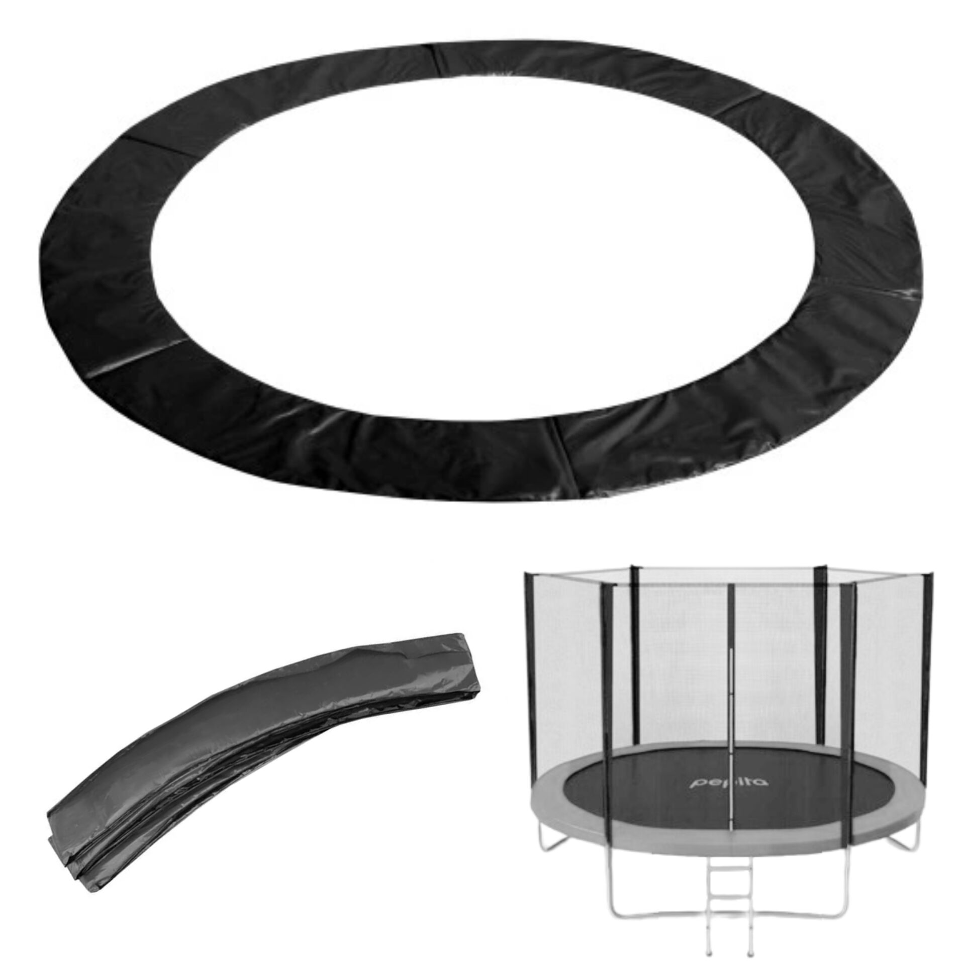 Univerzális trambulin Rugóvédő 244cm - fekete