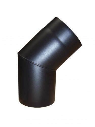 Vastag falú könyök 160/45 mm - fekete