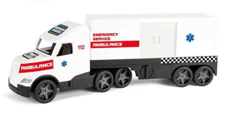 Wader Magic Truck - Világító mentőkamion 80cm