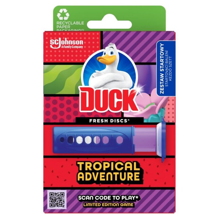 Wc öbíltő korong zselés 36 ml fresh discs duck® tropical adventure
