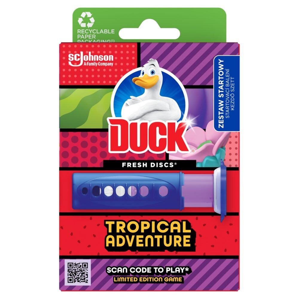 Wc öbíltő korong zselés 36 ml fresh discs duck® tropical adventure
