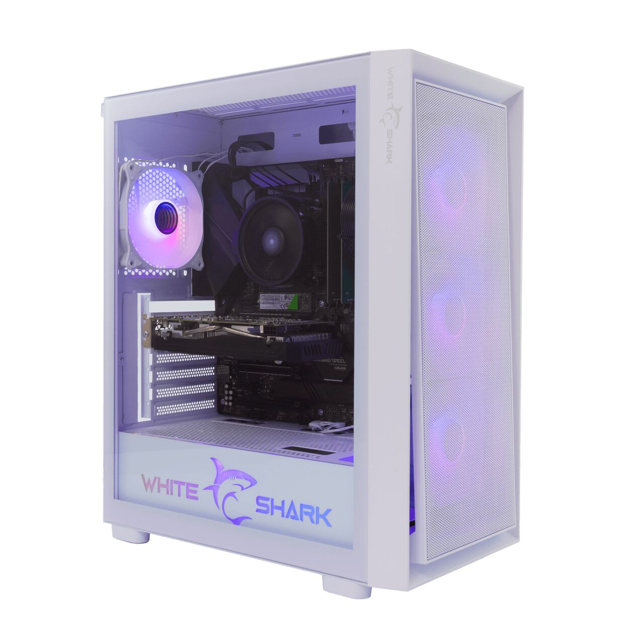 White Shark Warhead 3/B Midi Torony Számítógépház + 4db 120mm ven...