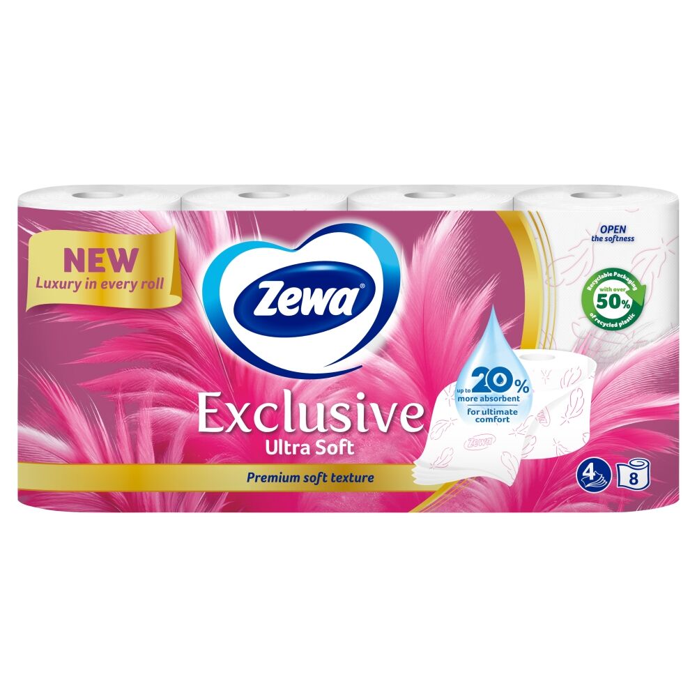Zewa Exclusive Ultra Soft 4 rétegű Toalettpapír 8 tekercs