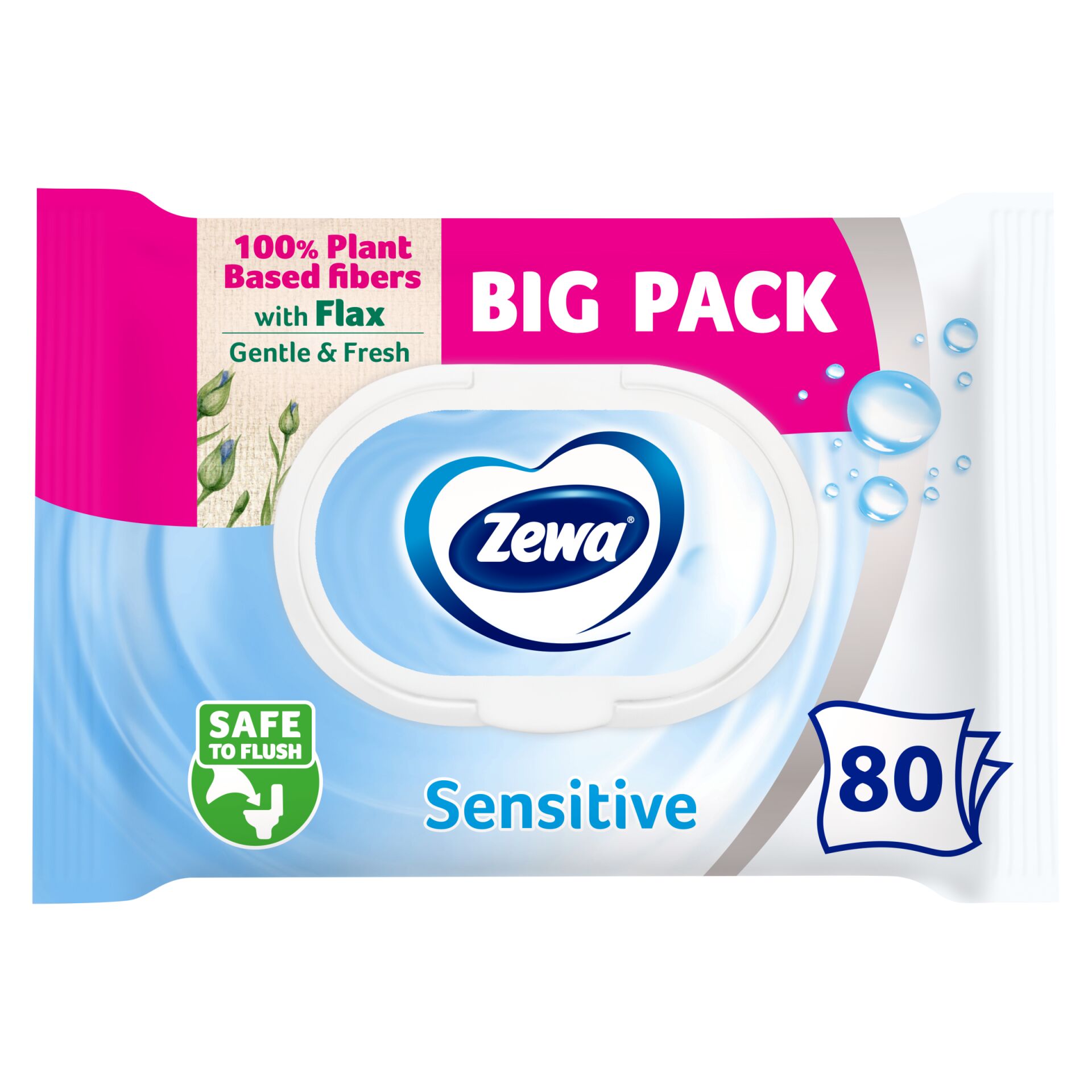Zewa Sensitive Bigpack Nedves Toalettpapír 80db